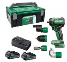 Hikoki DS18DDQJRZ 18V Brushless Drill Driver With 4 Chuck Attachments 2 x 2.0Ah Batteries, Charger & Case £229.95